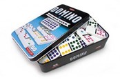 Lautapelit - Tactic D9 domino in tin with window Multi  (ENG/PL/F) - 53914