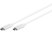 USB kaapelit - Pro USB-C <-> USB-C - 1m - Valkoinen - 4040849671944