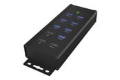 USB hub - ICY BOX JÄÄBOXI USB hub - 7 porttia - USB 3.2 - Musta - IB-HUB1703-QC3