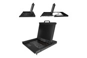 Näyttö - 17" StarTech.com LCD-näytöllä varustettu yhden portin rackmount KVM-konsoli - KVM-konsoli - 17 - RKCONS1701