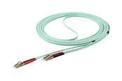 Verkkokaapelit - StarTech.com 5m Aqua OM4 Duplex Multimode Fiber Optic Cable- 50/125 - LC/LC - network cable - 5 m - aqua - Sininen - 5m - 450FBLCLC5