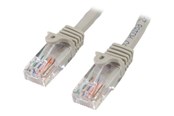 Verkkokaapelit - StarTech.com Snagless Cat 5e UTP Patch Cable - patch cable - 15 m - Harmaa - Harmaa - 15m - 45PAT15MGR
