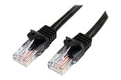 Verkkokaapelit - StarTech.com 5m Musta Cat5e / Cat 5 Snagless Patch Cable 5 m - patch cable - 5 m - Musta - Musta - 5m - 45PAT5MBK