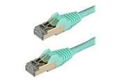 Verkkokaapelit - StarTech.com 3 metrin Aqua Cat6a / Cat 6a suojattu Ethernet-patch-kaapeli - patch-kaapeli - 3 m - aqua - Vihreä - 3m - 6ASPAT3MAQ