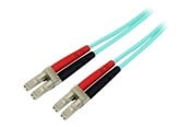 Verkkokaapelit - StarTech.com 1m LC Fiber Optic Cable - 10 GB Aqua - mm Duplex 50/125 - LSZH - patch cable - 1 m - aqua - Sininen - 1m - A50FBLCLC1