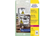 Paperit, valokuvapaperit ja tarrat - Avery Heavy duty labels white suitable for in- and outdoor use (-20oC to +80oC) - L477820