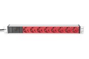 Virtakaapelit (ulkoinen) - DIGITUS 8-Port - 1U - Aluminum PDU - DN-95410-R