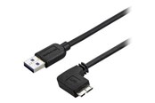 USB kaapelit - StarTech.com 6 jalkaa ohut oikeakulmainen Micro USB 3.0 -kaapeli - M/M - USB 3.1 Gen 1 - USB-kaapeli - 2 m - USB3AU2MRS