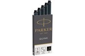 Kirjoitus- ja piirustustarvikkeet - Parker Fountain Pen Ink Refill Cartridges | Long | Black QUINK Ink | 5 Count - 1950382