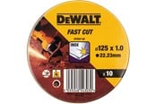 Kulmahiomakoneet - Dewalt 125mm x 1mm leikkauslevy 10/TIN (10 TIN-näyttö) - DT3507-QZ