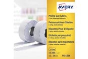 Paperit, valokuvapaperit ja tarrat - Avery Labels on roll for 1 line pricing gun up to 8 digits removable white - PLR1226