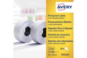 Paperit, valokuvapaperit ja tarrat - Avery Labels on roll for 2 lines pricing gun up to 18 digits removable white - PLR1626