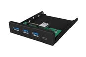 USB hub - ICY BOX IB-HUB1418-i3 USB hub - 4 porttia - Musta - IB-HUB1418-I3