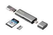 Muistikortinlukijat - adapterit ja kortinlukijat - PNY USB-C kortinlukija + USB-A sovittimen lisävarusteet - R-TC-UA-3N1E01-RB
