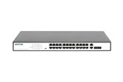 Kytkimet - DIGITUS DN-95343  24 Port Fast Ethernet PoE Switch 19 Inch Unmanaged 2 Uplinks - DN-95343