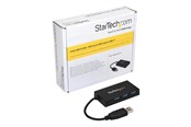 USB hub - StarTech.com USB 3.0 -keskusyksikkö, 4-porttinen USB hub - 4 porttia - Musta - HB30A3A1CFB