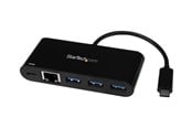 USB hub - StarTech.com USB 3.0 -keskusyksikkö, jossa on 3 porttia USB hub - 3 porttia - Musta - HB30C3AGEPD