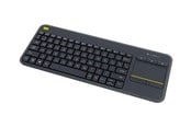 Näppäimistöt - Logitech K400 Plus Ergonomic Wireless Touch - Näppäimistö - Englanti (US) - Musta - 920-007145