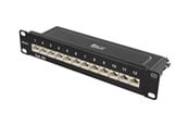 Lisätarvikkeet - Deltaco 10 tuuman liitäntäpaneeli, jossa on 12xRJ45 Cat6a STP 10Gb. - 10-PATCH15
