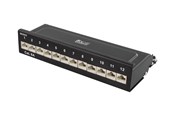 Lisätarvikkeet - Deltaco ELiitospaikka 12xRJ45 Cat6a seinäkiinnitteinen - PAN-213