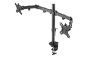 Näytön kiinnitys - Deltaco Dual Monitor Desk Mount for 13"-32" screens - Musta - GAM-040