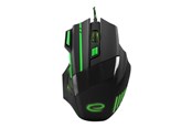 Hiiret - Esperanza MX201 WOLF - mouse - USB - green - Hiiri - Optinen - 7 painiketta - Vihreä - EGM201G