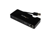 Telakointiasemat - StarTech.com Matka Docking Station for Laptops - HDMI tai VGA - USB 3.0 - docking station - HDMI - USB3SMDOCKHV