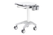 Näytön kiinnitys - Neomounts Medical Mobile Stand for Laptop keyboard & mouse Height Adjustable - White - cart - MED-M200