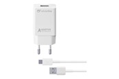Puhelin - Adapterit & Laturit - CELLULAR Line Adaptive Fast Charger Kit - ACHSMKIT15WTYCW