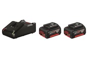 Akut ja laturit - Bosch Professional Sininen bosch 18v battery pack 2x4.0ah w/charger - 1600A019S0