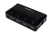 USB hub - StarTech.com USB 3.0 -keskusyksikkö, jossa on neljä porttia ja omistettu latausportti USB hub - 4 porttia - USB 3.2 - Musta - ST53004U1C