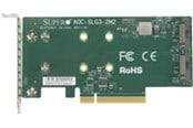 Telakointiasemat - Supermicro 2x NVMe PCIe 3.0 x8 Low Profile - AOC-SLG3-2M2-O