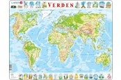 Palapelit - Larsen Puzzles Maailman fyysinen. - LA-K4DK