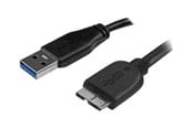 USB kaapelit - StarTech.com Lyhyt, hoikka SuperSpeed USB 3.0 A - Micro B -kaapeli - M/M - USB-kaapeli - 15 cm - USB3AUB15CMS