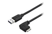 USB kaapelit - StarTech.com Hoikka kulmautunut Micro USB 3.0 -kaapeli M/M - USB 3.1 Gen 1 - USB-kaapeli - 50 cm - USB3AU50CMRS