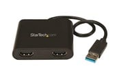 Näyttökaapeli - StarTech.com USB to Dual HDMI Adapter - USB to HDMI Adapter - 4K - external video adapter - MCT Trigger II - 64 MB - Musta - USB32HD2