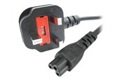 Sisäiset virtakaapelit - StarTech.com UK Kannettava tietokone Teho Cord 3 Slot for UK BS1363 to C5 Clover Leaf - Teho cable - 1 m - PXTNB3SUK1M