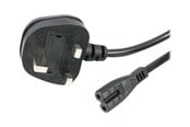 Virtakaapelit (ulkoinen) - StarTech.com UK Kannettava tietokone Teho Cord 2 Slot for UK BS1363 to C7 - Teho cable - 1 m - PXTNB2SUK1M