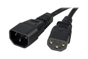 Virtakaapelit (ulkoinen) - StarTech.com Standard Computer Power Cord Extension C14 to C13 - power extension cable - 1 m - PXT1001M