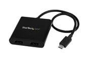 Näyttökaapeli - StarTech.com 2-Port USB-C to HDMI MST Hub - 4K Dual Monitor Splitter - external video adapter - Musta - MSTCDP122HD