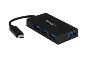 USB hub - StarTech.com 4-Port USB-C Hub - USB-C to 4x USB-A - USB 3.0 Hub - Includes Teho Adapter - hub - 4 ports USB hub - 4 porttia - USB 3.2 - Musta - HB30C4AFS