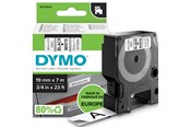 Paperit, valokuvapaperit ja tarrat - DYMO D1 -teipit, 19 mm x 7 m, musta teksti valkoiselle, itseliimautuvat teipit LabelManager-tarratulostimille, aito - 45803