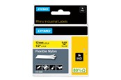 Paperit, valokuvapaperit ja tarrat - DYMO Dymo Rhino - joustavat nailonteipit, 12 mm x 3,5 m - musta keltaisella - 18490
