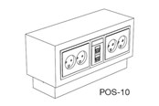 Kaapelihyllyt, johtokanavat ja kiinnikkeet - Thorsman Service post pos-10/10 Valkoinen - 5868005