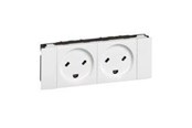 Sähkökytkimet - Legrand Pistorasia edb-tanskalainen standardi 2p+e tupla - 77519