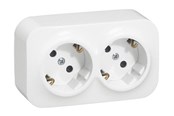 Sähkökytkimet - Legrand German std socket 2x2p+e forix - with shutters - ip 2x - 16 - 782423
