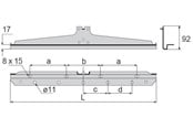 Kaapelihyllyt, johtokanavat ja kiinnikkeet - Wibe Support bracket 3/300 hdg - 720763