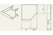 Kaapelihyllyt, johtokanavat ja kiinnikkeet - Wibe Kulmapala 90 100mm - CSU36061002