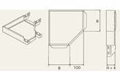 Kaapelihyllyt, johtokanavat ja kiinnikkeet - Wibe Kulmapala 90 astetta, 400mm - CSU36064002