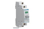 Sähkökeskustarvikkeet - Hager Latching 1no pushbutton + Vihreä LED 230v - SVN413